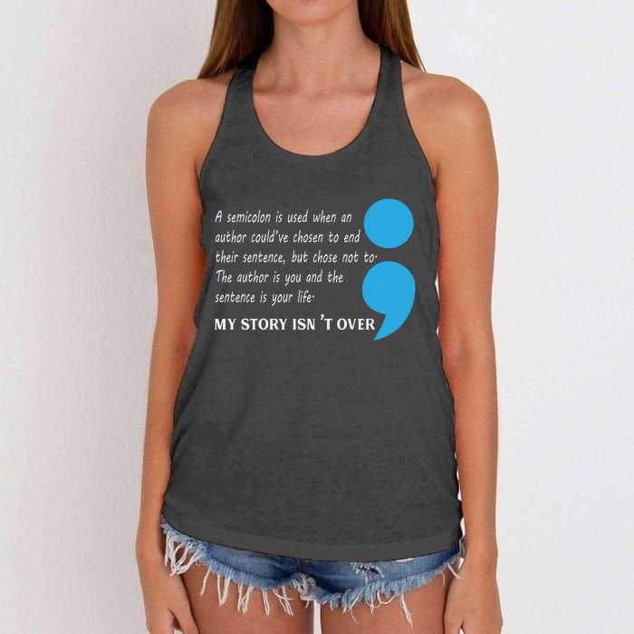 Suicide Prevention And Depression Awareness Women's Knotted Racerback Tank