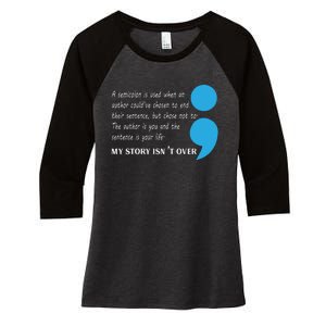 Suicide Prevention And Depression Awareness Women's Tri-Blend 3/4-Sleeve Raglan Shirt