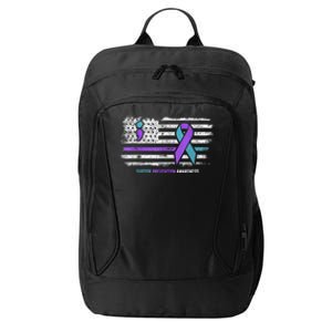 Suicide Prevention American Flag Suicide Awareness City Backpack