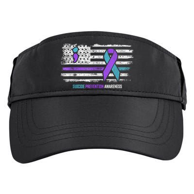 Suicide Prevention American Flag Suicide Awareness Adult Drive Performance Visor