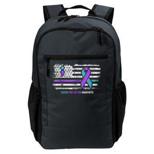 Suicide Prevention American Flag Suicide Awareness Daily Commute Backpack