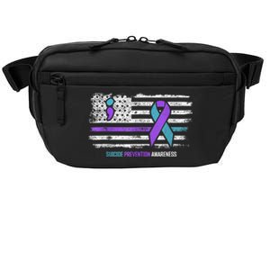 Suicide Prevention American Flag Suicide Awareness Crossbody Pack