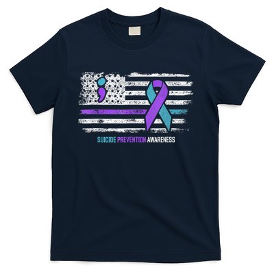 Suicide Prevention American Flag Suicide Awareness T-Shirt