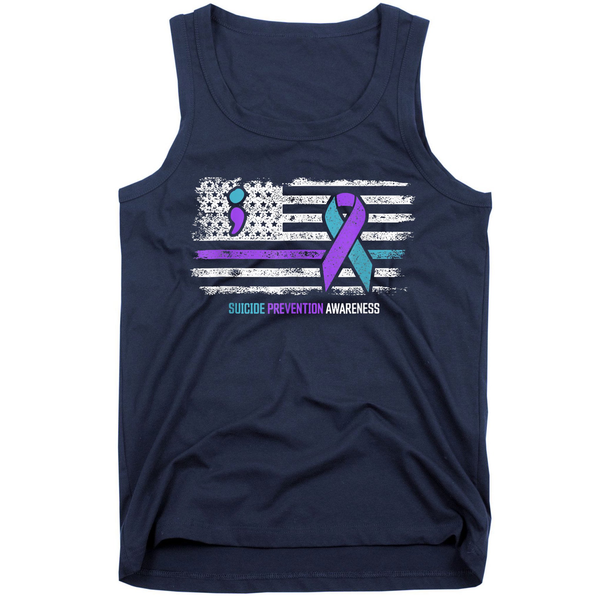 Suicide Prevention American Flag Suicide Awareness Tank Top