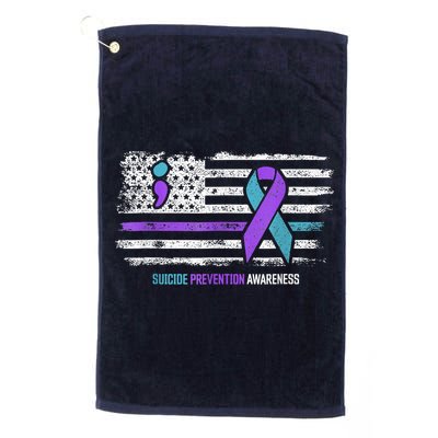 Suicide Prevention American Flag Suicide Awareness Golf Towel