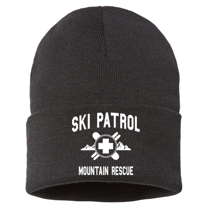 Ski Patrol And Mountain Rescue Gift Sustainable Knit Beanie