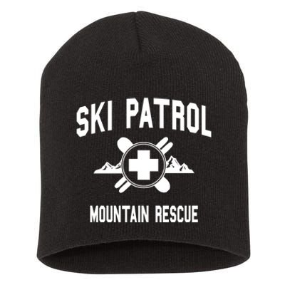 Ski Patrol And Mountain Rescue Gift Short Acrylic Beanie