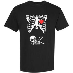 Skeleton Pregnancy Announcement XRay Halloween Costume Garment-Dyed Heavyweight T-Shirt