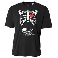 Skeleton Pregnancy Announcement XRay Halloween Costume Cooling Performance Crew T-Shirt