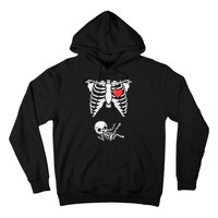 Skeleton Pregnancy Announcement XRay Halloween Costume Hoodie