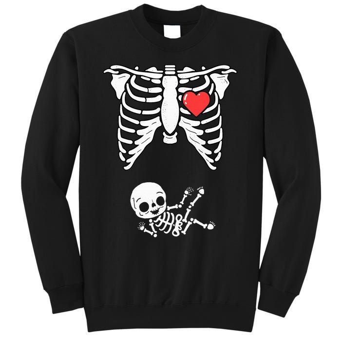 Skeleton Pregnancy Announcement XRay Halloween Costume Sweatshirt