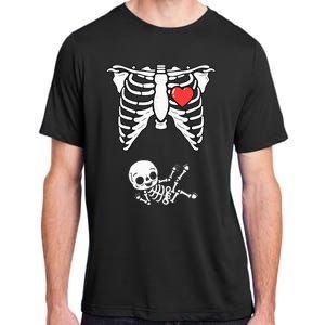 Skeleton Pregnancy Announcement XRay Halloween Costume Adult ChromaSoft Performance T-Shirt