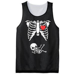 Skeleton Pregnancy Announcement XRay Halloween Costume Mesh Reversible Basketball Jersey Tank