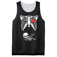 Skeleton Pregnancy Announcement XRay Halloween Costume Mesh Reversible Basketball Jersey Tank