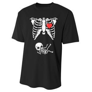 Skeleton Pregnancy Announcement XRay Halloween Costume Performance Sprint T-Shirt