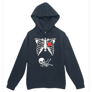 Skeleton Pregnancy Announcement XRay Halloween Costume Urban Pullover Hoodie