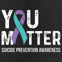 Suicide Prevention Awareness Teal & Purple Ribbon You Matter Cool Comfort Performance Bucket Hat