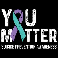 Suicide Prevention Awareness Teal & Purple Ribbon You Matter 16 in Basic Backpack