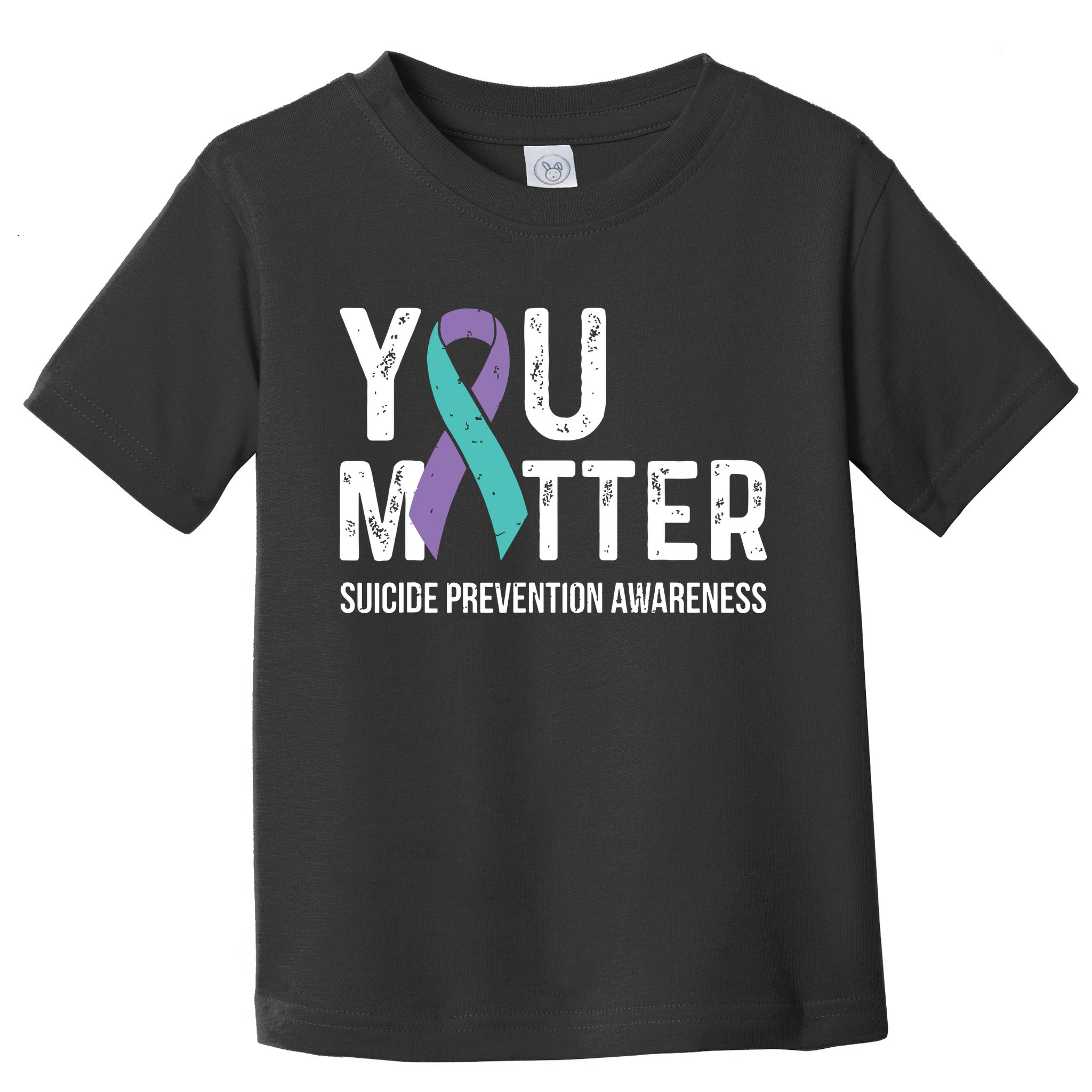 Suicide Prevention Awareness Teal & Purple Ribbon You Matter Toddler T-Shirt