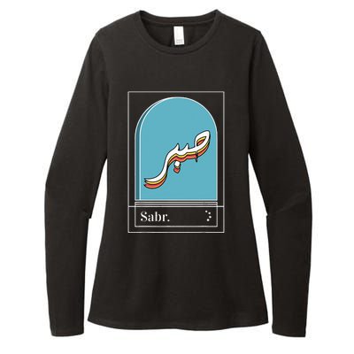 Sabr Patience Arabic calligraphy Womens CVC Long Sleeve Shirt