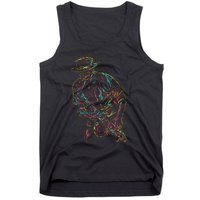 Saxophone Player Abstract Art Tank Top