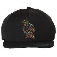 Saxophone Player Abstract Art Wool Snapback Cap