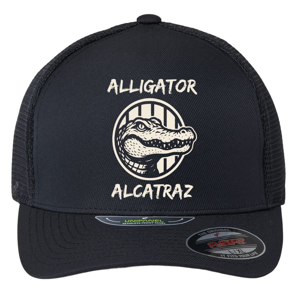 Swamp Prison Alcatraz Alligator Bayou Concept Flexfit Unipanel Trucker Cap