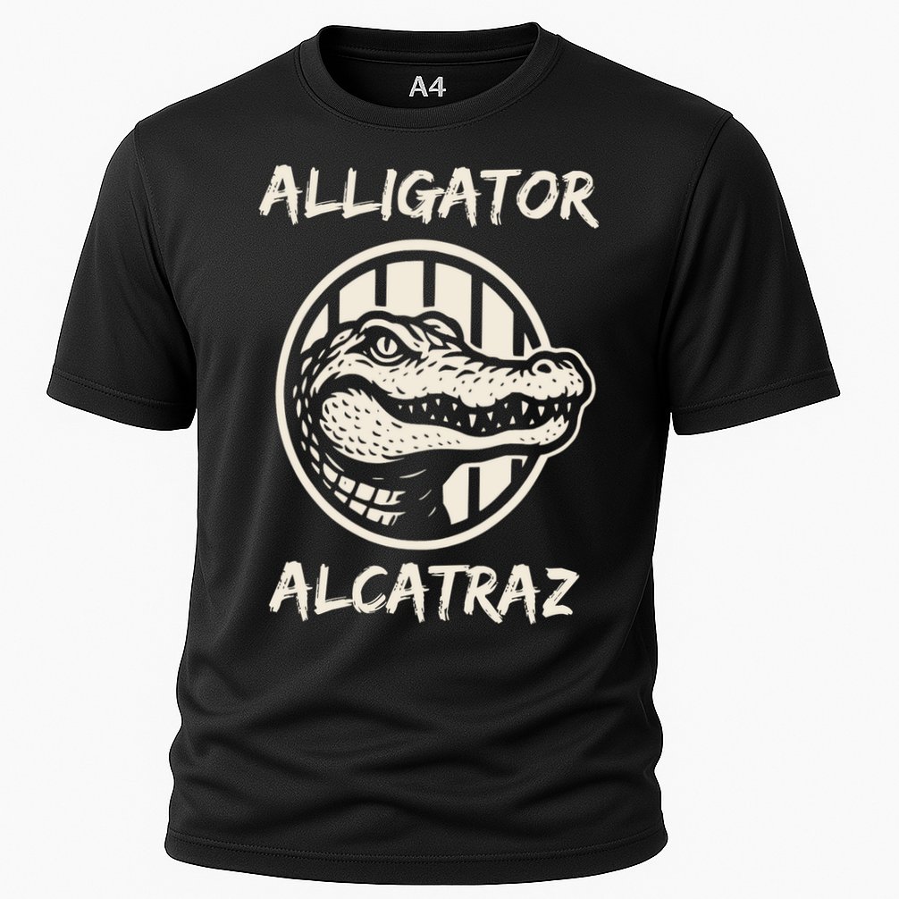 Swamp Prison Alcatraz Alligator Bayou Concept Cooling Performance Crew T-Shirt