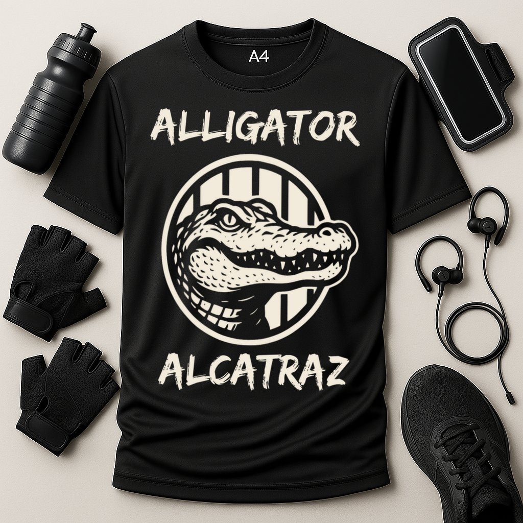Swamp Prison Alcatraz Alligator Bayou Concept Cooling Performance Crew T-Shirt