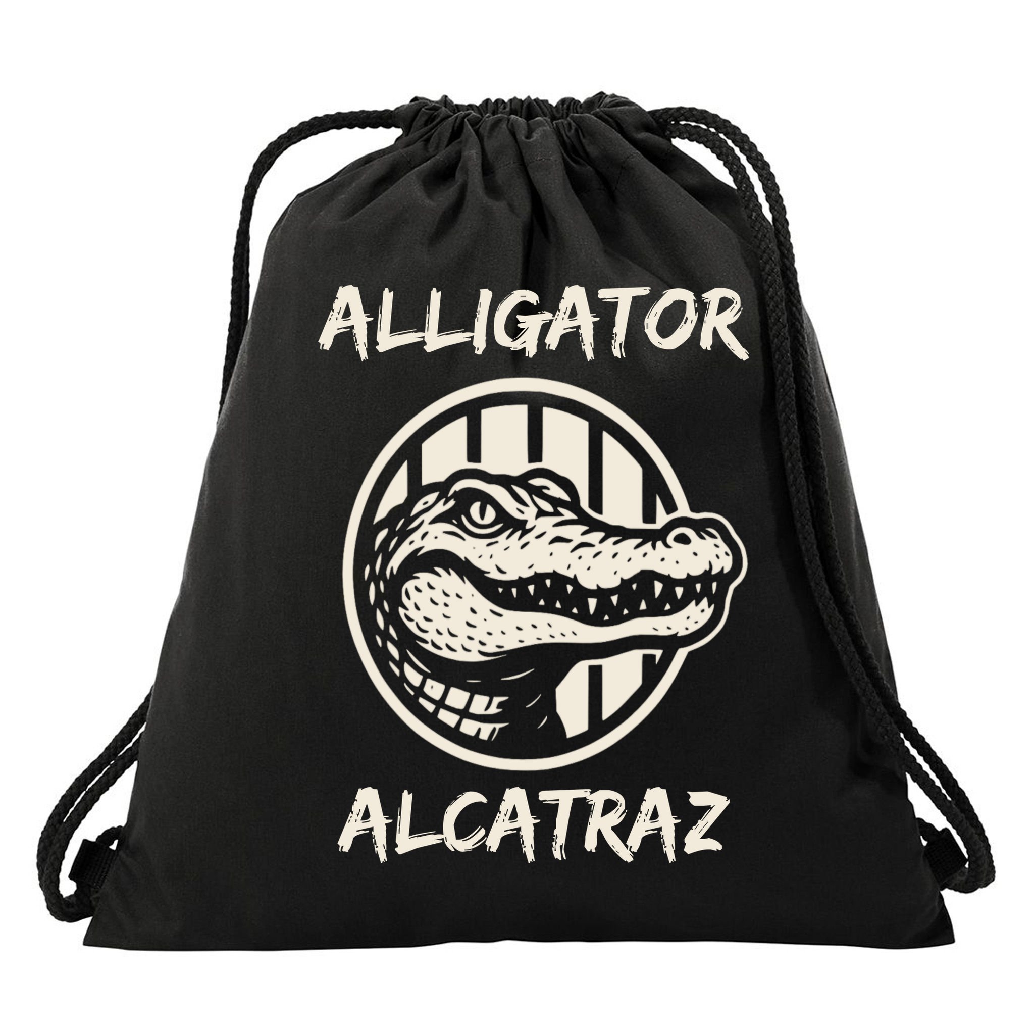 Swamp Prison Alcatraz Alligator Bayou Concept Drawstring Bag