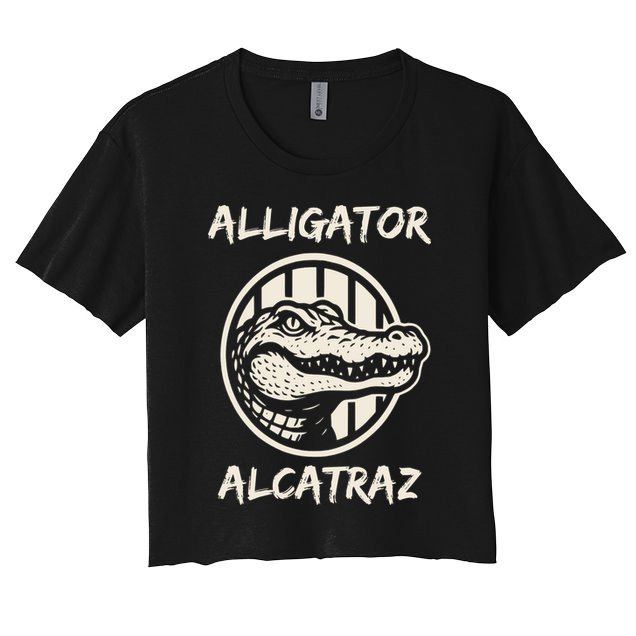 Swamp Prison Alcatraz Alligator Bayou Concept Women's Crop Top Tee