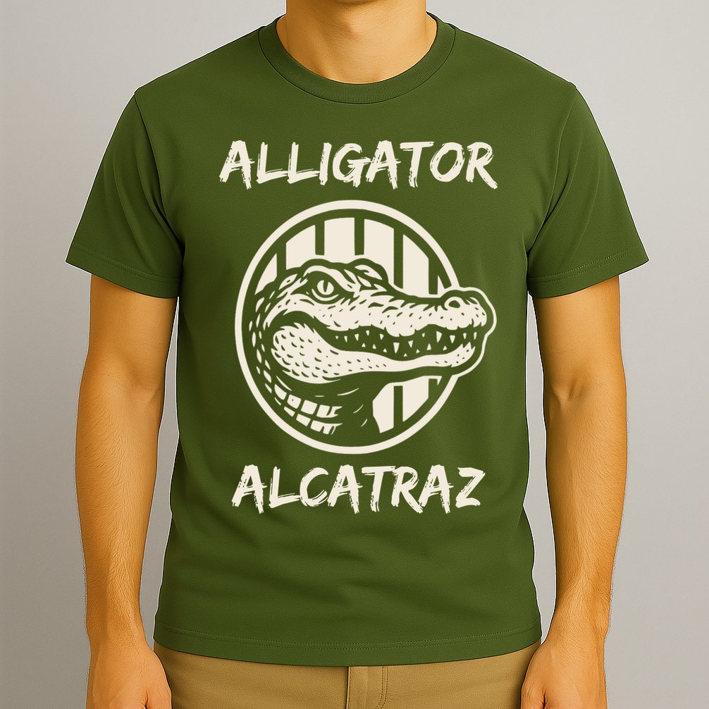Swamp Prison Alcatraz Alligator Bayou Concept T-Shirt