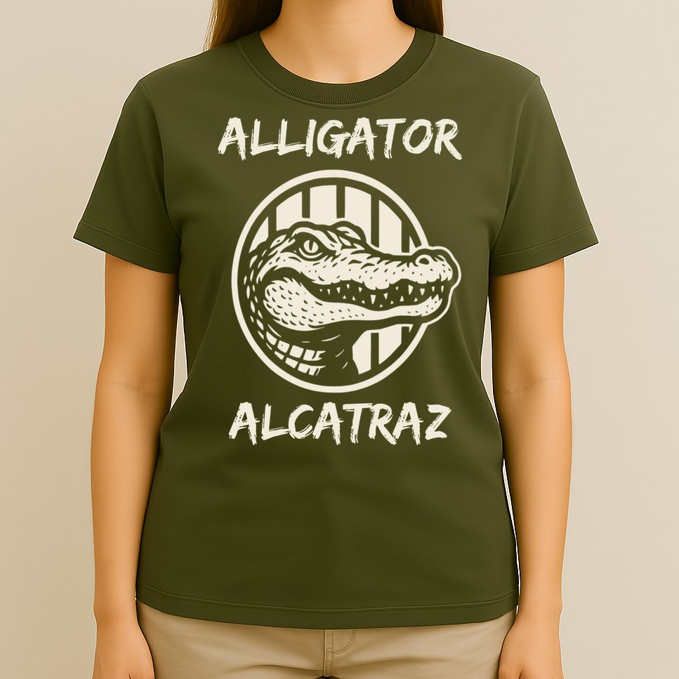 Swamp Prison Alcatraz Alligator Bayou Concept T-Shirt