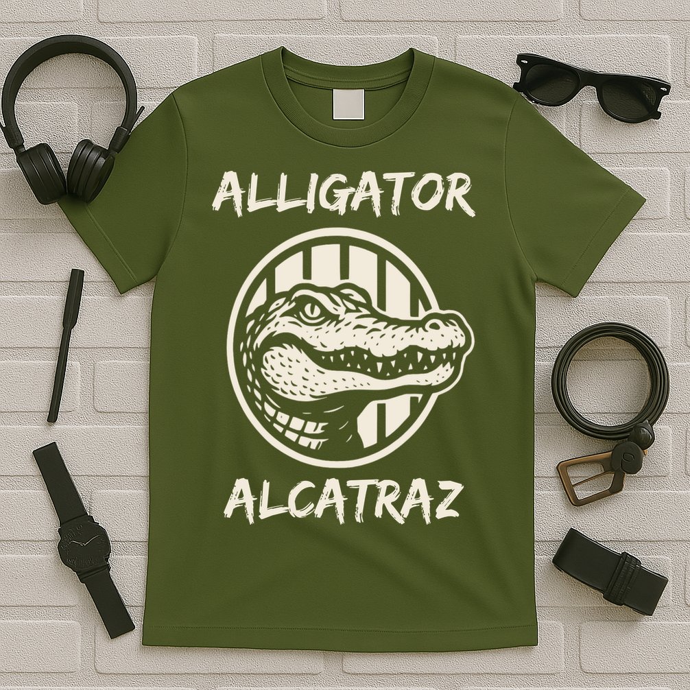 Swamp Prison Alcatraz Alligator Bayou Concept T-Shirt