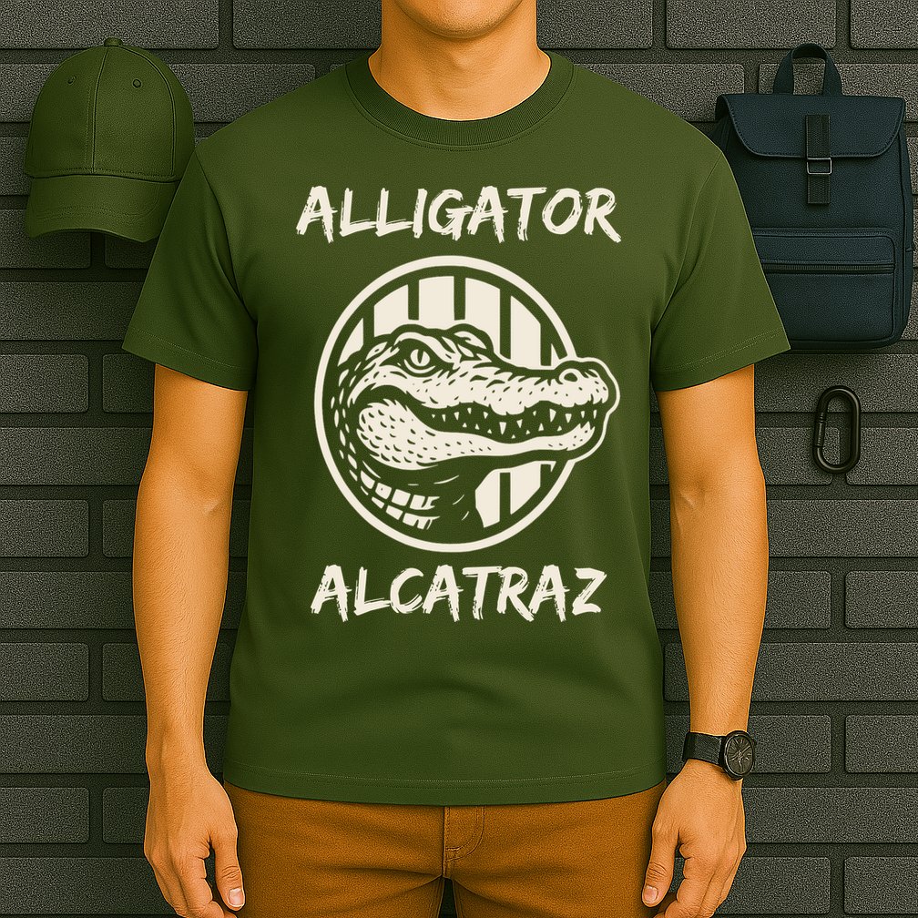 Swamp Prison Alcatraz Alligator Bayou Concept T-Shirt