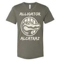 Swamp Prison Alcatraz Alligator Bayou Concept V-Neck T-Shirt