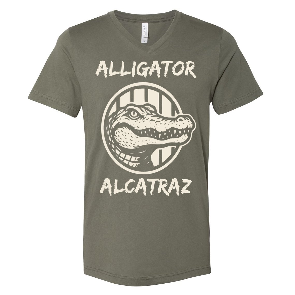 Swamp Prison Alcatraz Alligator Bayou Concept V-Neck T-Shirt