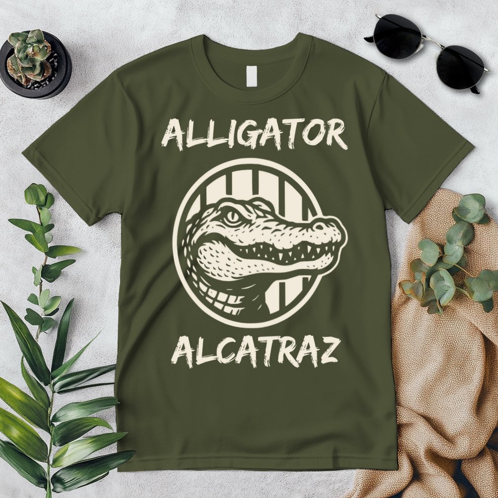 Swamp Prison Alcatraz Alligator Bayou Concept Premium T-Shirt