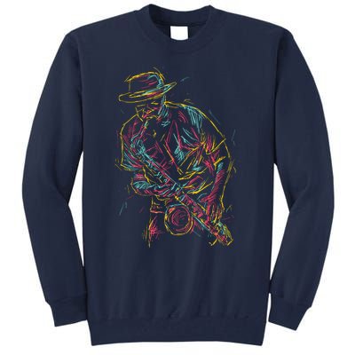 Saxophone Player Abstract Art Tall Sweatshirt