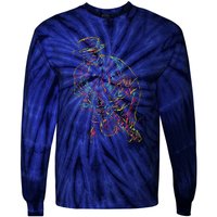 Saxophone Player Abstract Art Tie-Dye Long Sleeve Shirt