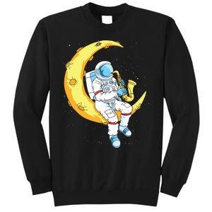 Saxophone Player Astronaut Saxophonist Moon Jazz Musician Sweatshirt