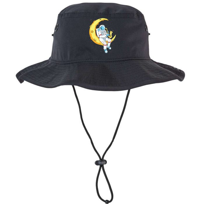 Saxophone Player Astronaut Saxophonist Moon Jazz Musician Legacy Cool Fit Booney Bucket Hat