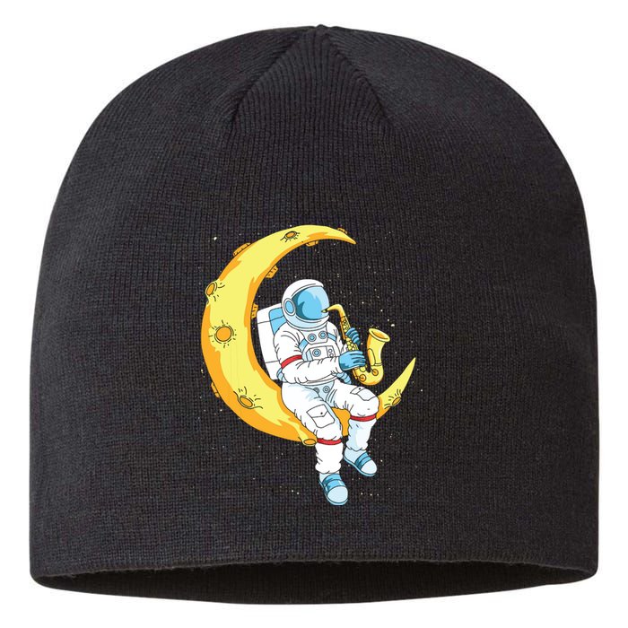 Saxophone Player Astronaut Saxophonist Moon Jazz Musician Sustainable Beanie