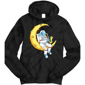 Saxophone Player Astronaut Saxophonist Moon Jazz Musician Tie Dye Hoodie