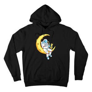 Saxophone Player Astronaut Saxophonist Moon Jazz Musician Tall Hoodie