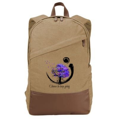 Suicide Prevention Awareness Choose To Keep Going Cotton Canvas Backpack
