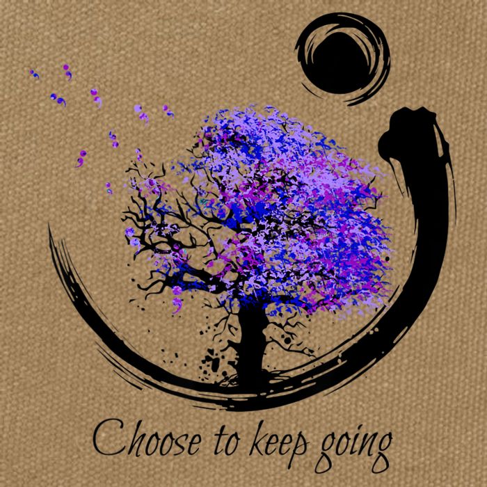 Suicide Prevention Awareness Choose To Keep Going Cotton Canvas Backpack