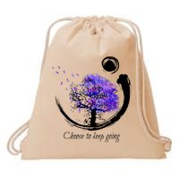 Suicide Prevention Awareness Choose To Keep Going Drawstring Bag