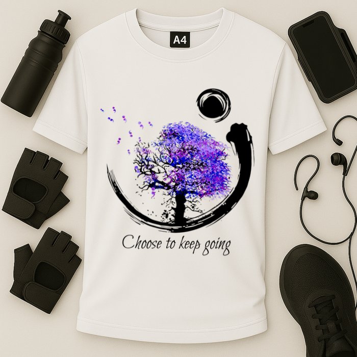 Suicide Prevention Awareness Choose To Keep Going Cooling Performance Crew T-Shirt