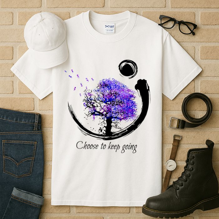 Suicide Prevention Awareness Choose To Keep Going Tall T-Shirt
